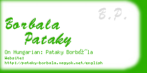 borbala pataky business card